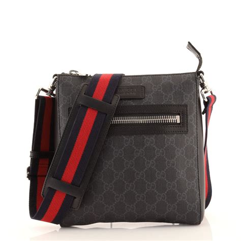 gucci messenger bag black strap